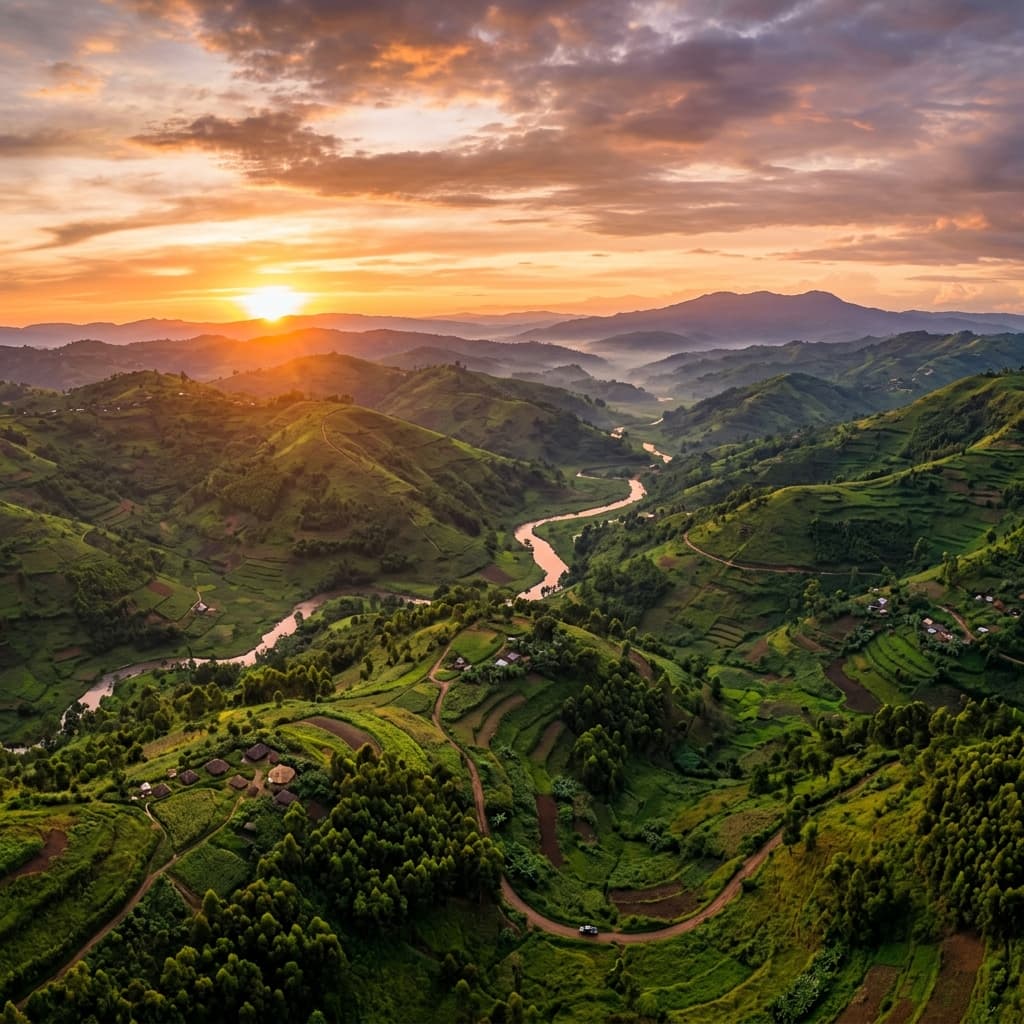 Beautiful Ugandan landscape